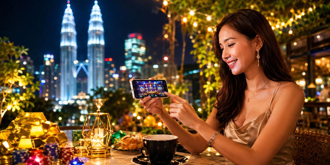 Pemain Kuala Lumpur mengakses kasino mudah alih bbwin dengan slot melalui telefon pintar